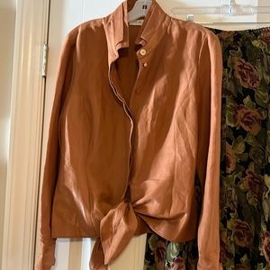 Per se Linen blend. Tawny Rose long sleeve. Neru color